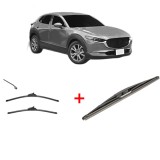 Cumpara ieftin Set 3 stergatoare MAZDA CX-30 (DM) din 2019, parbriz si luneta, Valeo Silencio