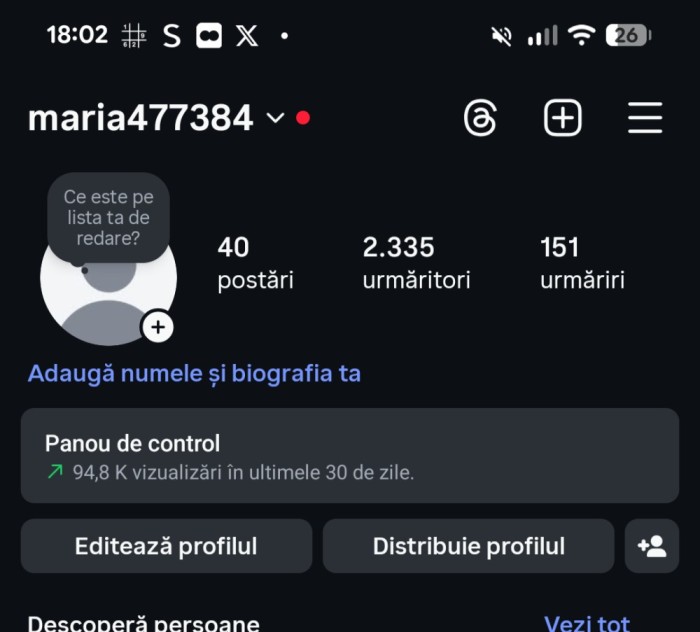 V&acirc;nd cont de Instagram 2k