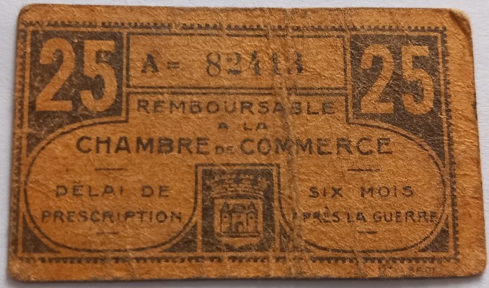 Franta, 25 Centimes 1918