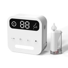 Aspirator nazal pentru bebelusi si copii LUVLU&trade;, 9 niveluri de absorbtie, putere 65 kPa, silentios, portabil, design anti-reflux, 3 capete silicon BPA
