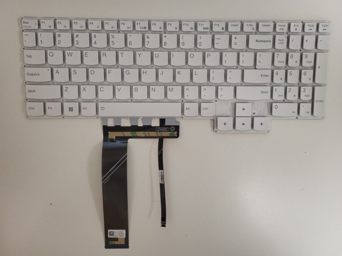 Tastatura Laptop, Lenovo, Legion 5 Pro 16ARH7 Type 82RY, iluminata, alba, layout US