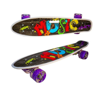 Placa skateboard cu roti silicon, led foto