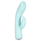 Vibrator Iepuras Pave Marylin, 7 Moduri Stimulatoare + 5 Viteze, Silicon, USB, Albastru, 18 cm