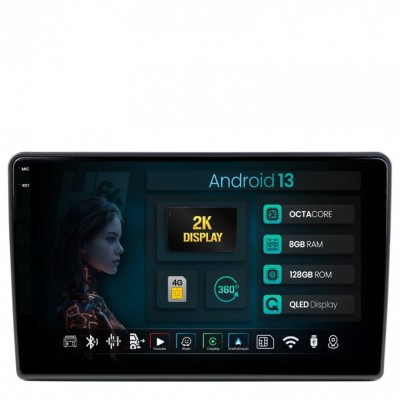 Navigatie 2K Citroen Nemo Fiat Fiorino Peugeot Bipper (2007-2021) 8GB RAM Android 13 Octacore Slot Sim 4G DSP GPS Wi-FI Carplay Android Auto USB Bluet foto