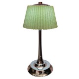 Lampa LED Masa 1.5W 3in1 Dimabila Verde/Crom, Baterie 1800mAh, 4000K, 40lm, Fier/Textil, 140x280mm