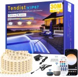 Cumpara ieftin Banda LED WiFi 30m, Tendist, CCT 3000K-6500K, Reglabila, Exterior, IP67, 24V, Alexa &amp; Google