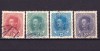 ✅ ( S20 ) Austria imperiu 1917 " Kaiser Karl I - ultimul imparat si Rege al Ungariei " , serie Mi.221/224 , stampilata- diferite stampile !, Stampilat