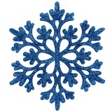 Decoratiune brad fulg de zapada, set 12 bucati, 10cm, albastru Household NewTrend