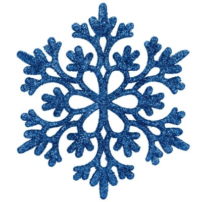 Decoratiune brad fulg de zapada, set 12 bucati, 10cm, albastru Household NewTrend foto