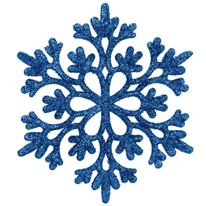 Decoratiune brad fulg de zapada, set 12 bucati, 10cm, albastru Household NewTrend