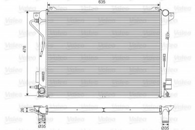 Radiator, racire motor HYUNDAI SONATA V (NF) (2005 - 2010) VALEO 701600 foto