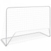 VidaXL Poartă de fotbal cu plasă alb 182x61x122 cm oțel