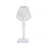 Lampa LED RGB de birou eMazing: Control tactil, port USB, cristal acrilic, telecomanda - design elegant in stil de pahar transparent