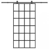 VidaXL Ușă glisantă cu set feronerie 102x205 cm ESG sticlă și aluminiu