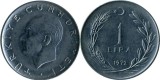 Turcia 1972 - 1 lira, circulata