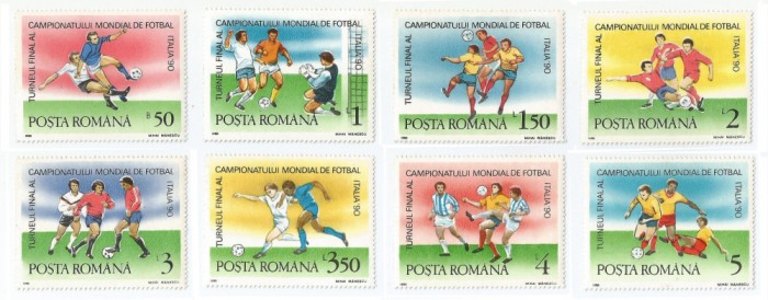 |Romania, LP 1237/1990, Turneul final al C.M. de Fotbal Italia, MNH