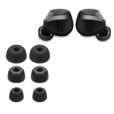 Set 6 Varfuri de schimb pentru casti Jabra Elite 75t/Elite 65t/Active, Kwmobile, Negru, Silicon, 56868.01 foto