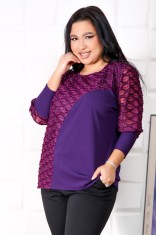 Bluza Eleganta Catia Mov - 60Marimea foto