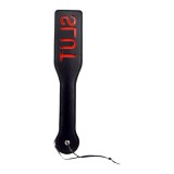 Paleta Bound to Please - SLUT Spanking Paddle, pentru jocuri erotice BDSM, Neagra
