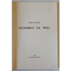 LEONARDO DA VINCI de OVIDIU DRIMBA , COLECTIA &#039; OAMENI DE SEAMA &#039; , 1957