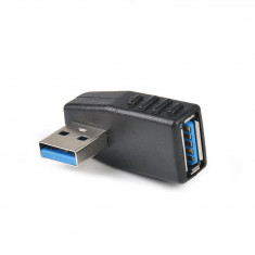 Adaptor USB 3.0 tata - mama la 90 de grade, orizontal