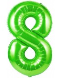 Balon Folie Cifra 8 Verde- 100 cm