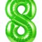 Balon Folie Cifra 8 Verde- 100 cm
