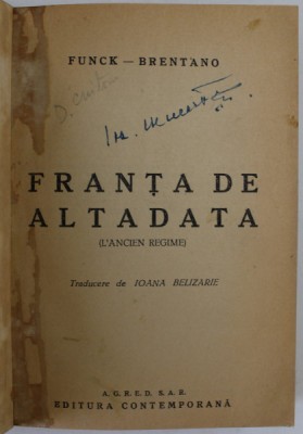 FRANTA DE ALTADATA ( L&amp;#039; ANCIEN REGIME ) de FUNCK - BRENTANO , 1944 foto