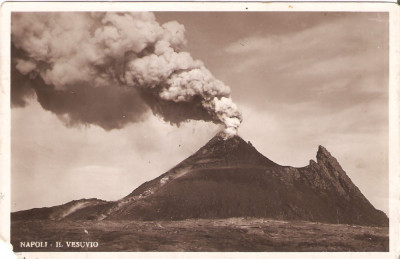 Vedere Napoli Vezuviu in eruptie 1935 foto