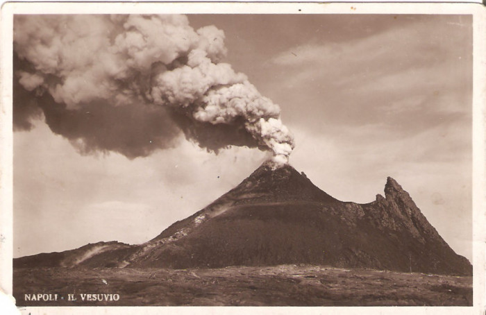 Vedere Napoli Vezuviu in eruptie 1935