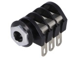 Soclu Jack 6,3mm Stereo cu &Icirc;ntrerupător Triplu