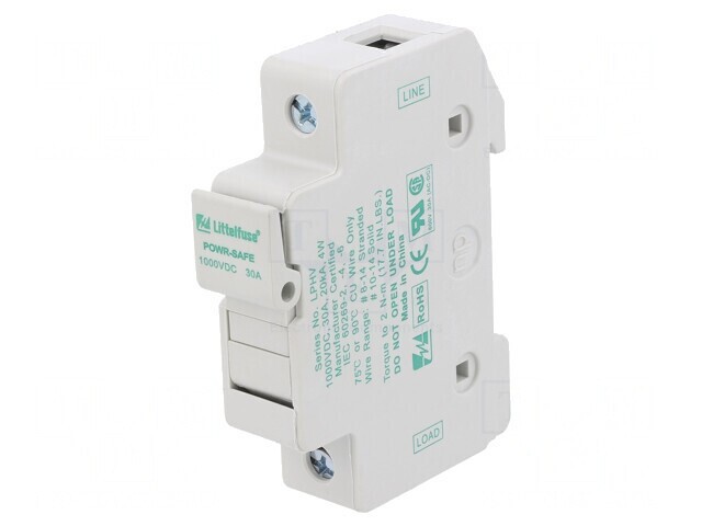 Clemă Siguranțe Cilindrice 10x38mm pentru Șină DIN 30A 1kV