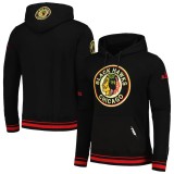 Chicago Blackhawks hanorac de bărbați cu glugă Retro Classic Fleece black - M