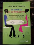 DEBORAH TANNEN-CE SPUN EU SI CE INTELEGI TU,DE CE BARBATII SI FEMEILE VORBESC LIMBI DIFERITE,ED.LITERA,2014,335 PAG,