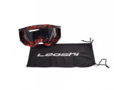 Ochelari enduro/cross/atv Leoshi, sticla clara, culoare rosu/negru Cod Produs: MX_NEW AB36421