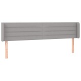 Cumpara ieftin Tablie de pat cu aripioare gri deschis 163x16x78/88 cm textil