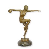 Dansatoare cu minge-statueta din bronz cu un soclu din marmura DC-51