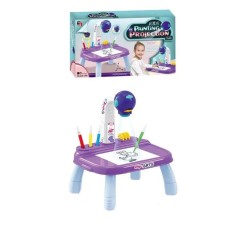 Masuta pentru Desen si Pictura cu Proiector &ndash; Set Creativ pentru Copii, Violet