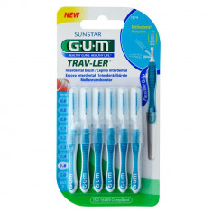 Set 6x Periute Interdentare, GUM, Trav-Ler, pentru Curatare in Profunzime, Tratate cu Clorhexidina, foto