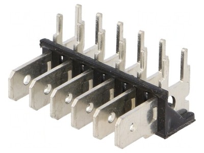 Conector Spadă THT Alamă Cositorit 6.4mm 0.8mm 500V foto