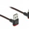 Cablu EASY-USB 2.0 la micro-B EASY-USB unghi sus/jos 2m textil, Delock 85268