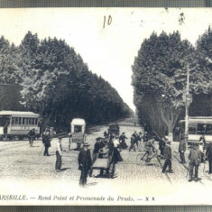 AD 123 C. P. VECHE -MARSEILLE -ROND POINT ET PROMENADE -FRANTA -CIRCULATA 1918