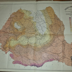 harta republicii populare romane - suma gradelor de temperatura a aerului - 1960