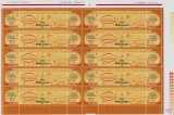 RO 1975 coala MNH de 10 triptice LP 896 a -1750 ani Pelendava/500 Craiova, Arheologie, Nestampilat