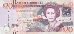 Bancnota Caraibe ( Eastern Caribbean ) 20 Dolari (2012) - P53a UNC foto