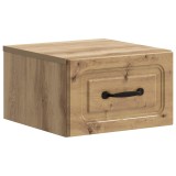 vidaXL Dulap de noapte suspendat Stejar Artizanal 34,5 x 33 x 20 cm 899293