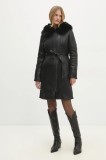 Answear Lab geaca femei, culoarea negru, de tranzitie