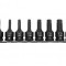 Set chei tubulare impact 1/2 cu varf torx T30-T80 ,set 8 piese