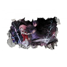 Sticker decorativ, gaura in perete 3D, Naruto, 85 cm, 1032STK