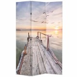 Cumpara ieftin Paravan de camera pliabil, 120 x 170 cm, imprimeu lac